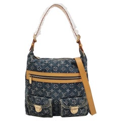 Louis Vuitton Monogram Blue Denim Baggy GM Large Shoulder Bag