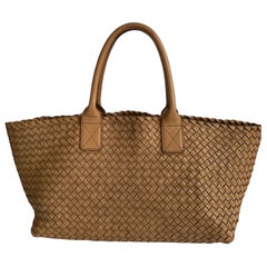 Bottega Veneta Cabat Tote Intreccio Leather Light Brown Beige 42cm