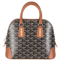 Goyard Tan Schwarz Goyardine Canvas Mini Vendome