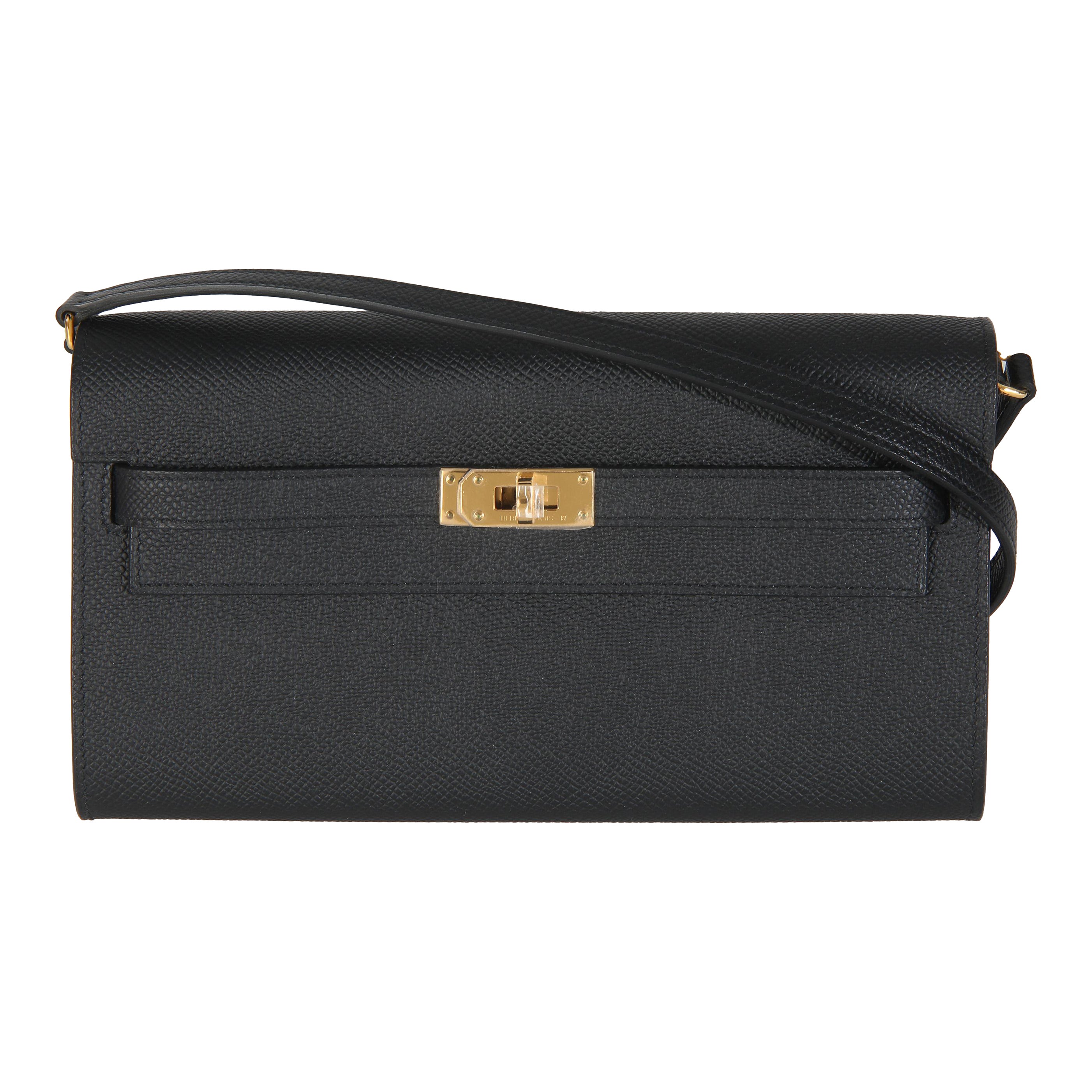 Hermes Black Epsom Kelly To Go For Sale