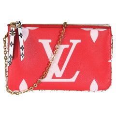 Louis Vuitton Rouge Monogram Giant Canvas Double Zip Pochette