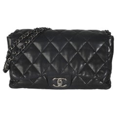 Chanel Black Quilted Lambskin Chanel 3 Accordion Flap Bag