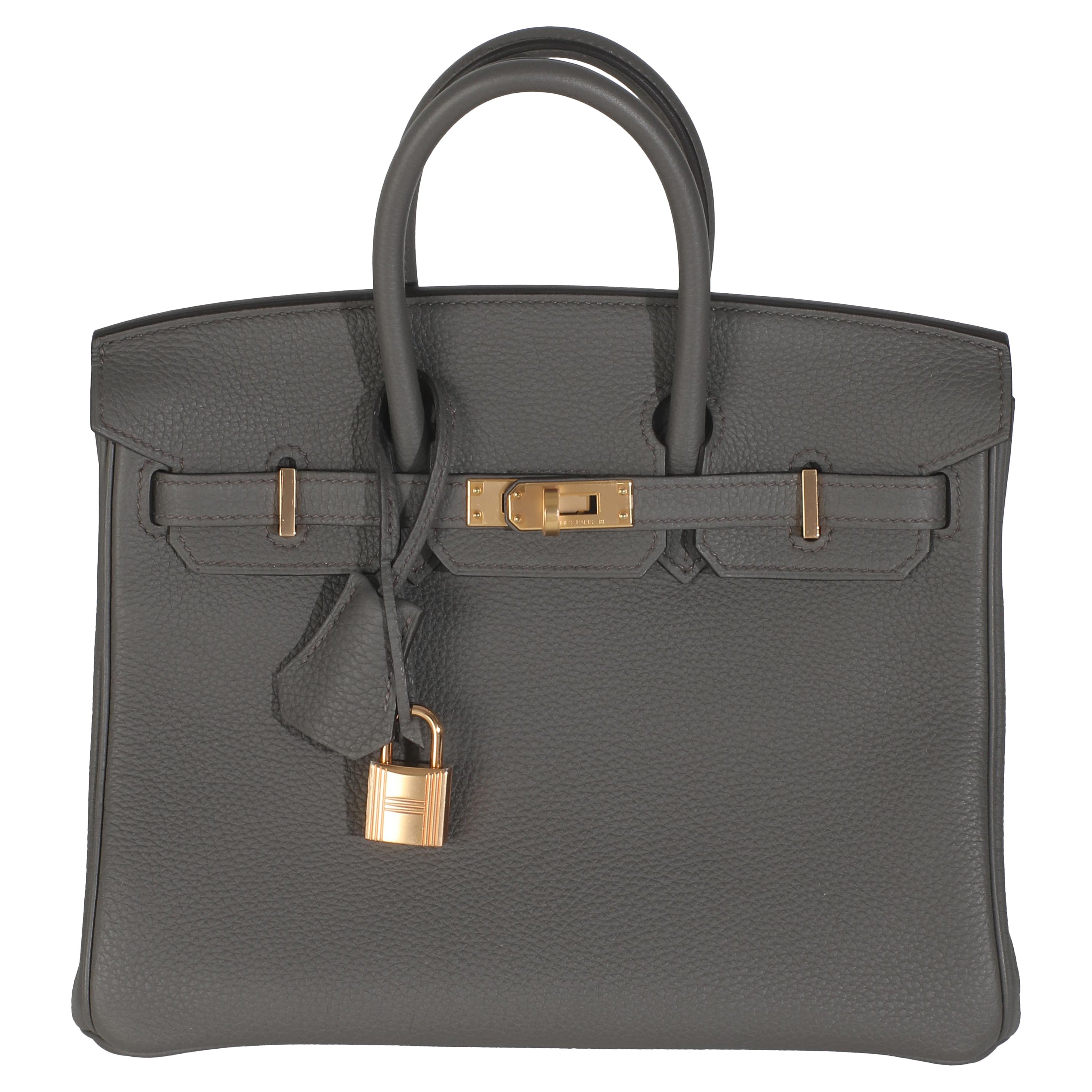 Hermès Etain Togo Birkin 25 RGHW For Sale