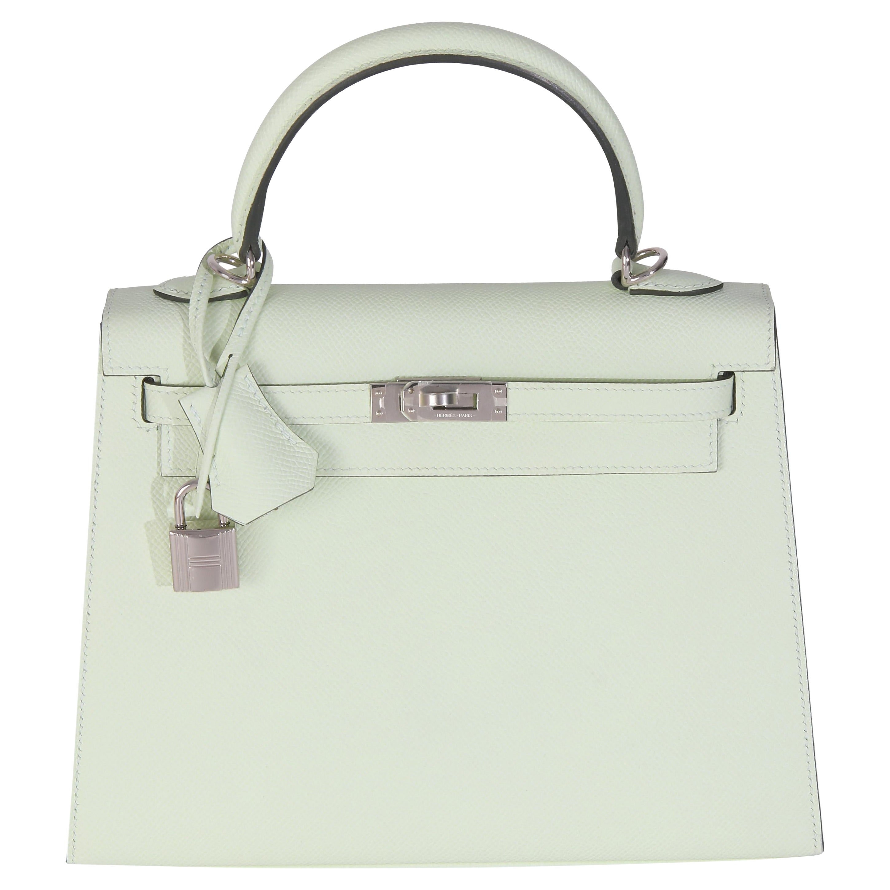 Hermès Vert Fizz Epsom Sellier Kelly 25 PHW For Sale