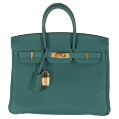 Hermès Malachite Togo Birkin 25 GHW