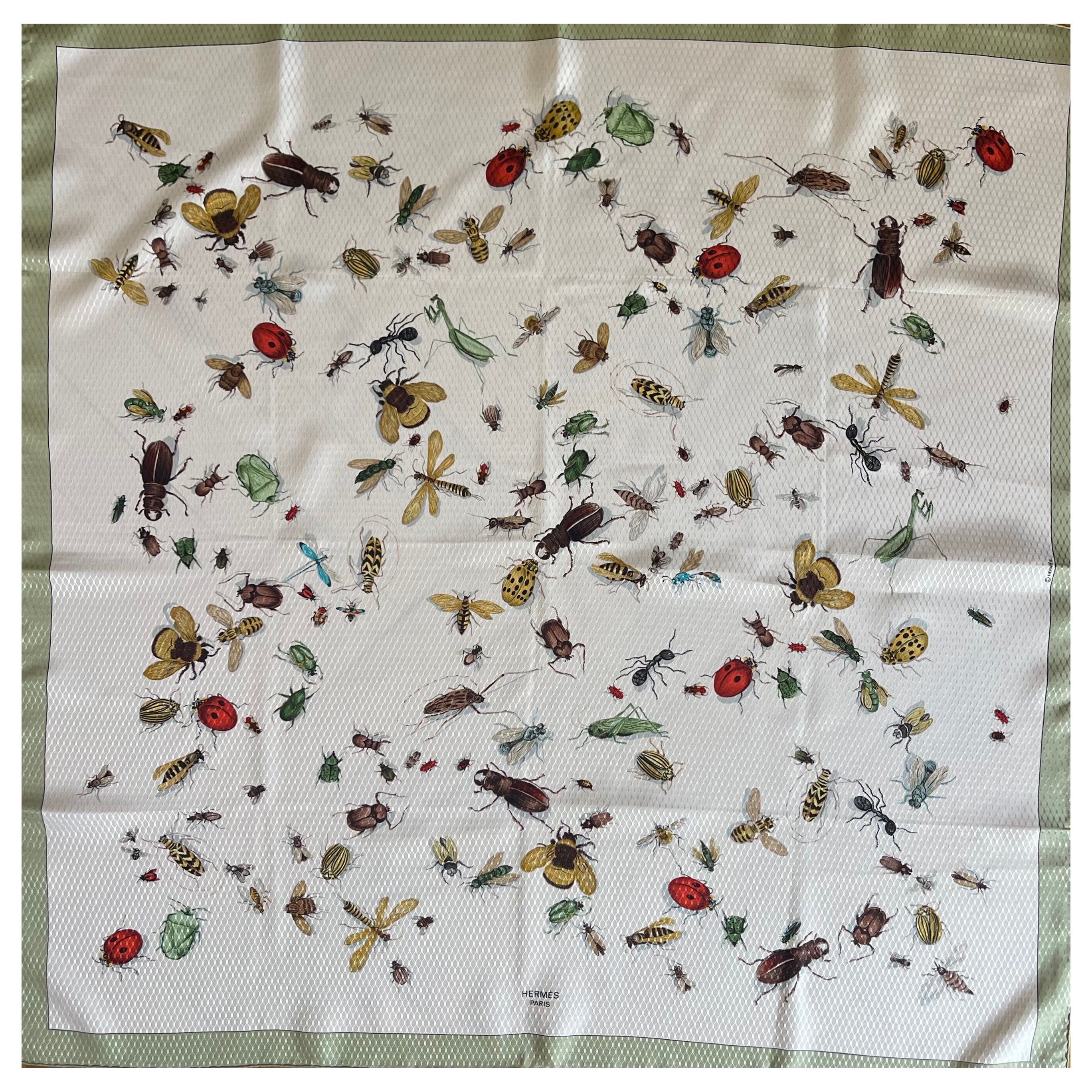 Hermès Silk Scarf "Les Insectes" 1958 For Sale