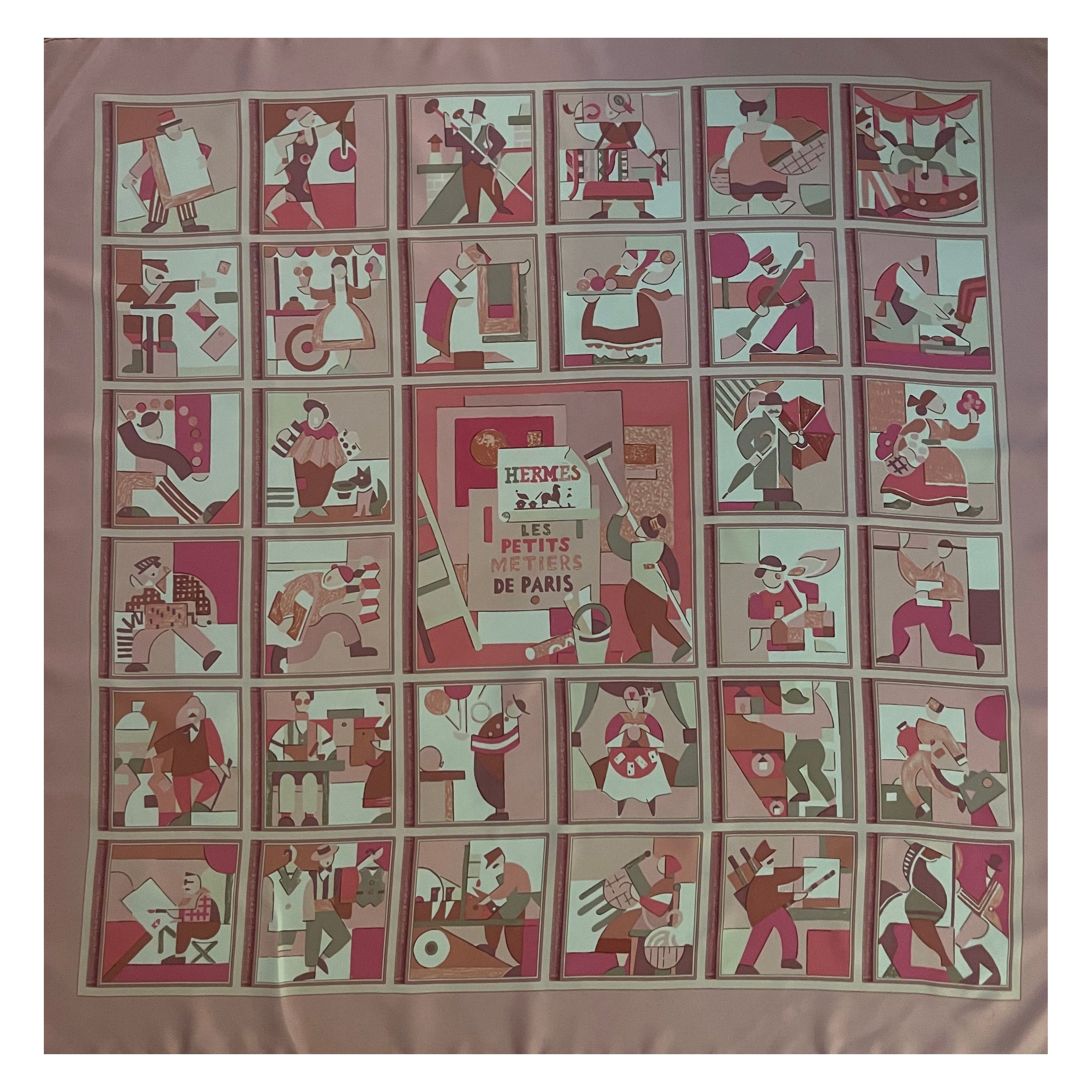 Hermès Silk Scarf "Les Petits Métiers De Paris" 2006 For Sale