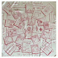 Hermès Silk Scarf "Instructions Sur L'Art De Nouer Et Porter Votre Carré Hermès"