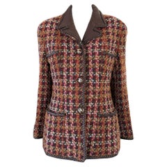 Chanel Rarest 1993 Supermodel Style Brown Tweed Jacket 38 FR