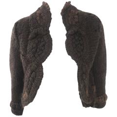 Comme des Garcons Tricot 2005 Collection Handknit Cable and Bobble Cardigan 11