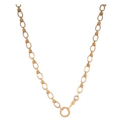 River  14k Yellow Gold Chain – 18" Large Oval Links with Round Push Clip