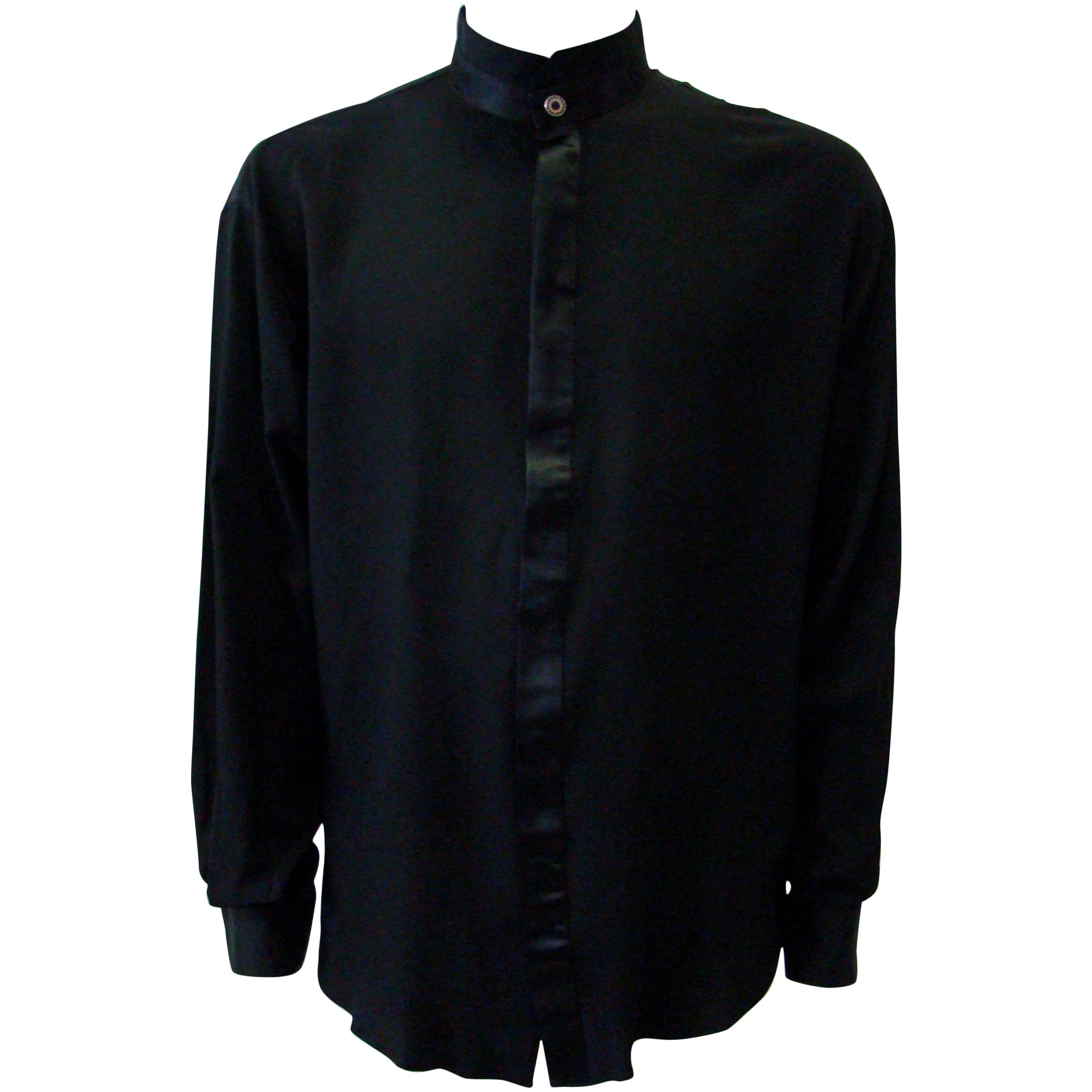 Istante By Gianni Versace Tuxedo Evening Shirt For Sale