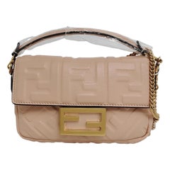 Fendi Baguette Mini Pale Pink Nappa Leather Crossbody Bag