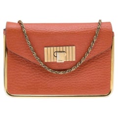Chloe Orange Leder Kleine Sally Umhängetasche
