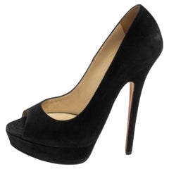 Jimmy Choo - Escarpins à plateforme Dahlia en daim noir - Taille 39