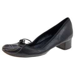 Gucci - Escarpins à talon bloc en cuir noir - Taille 37