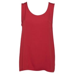 Top sin mangas de seda roja Dolce & Gabbana M