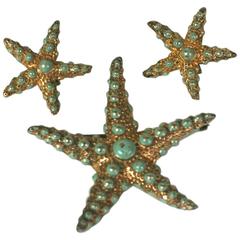 Ralph DeRosa Sterling Vermeil Retro Starfish Suite 12