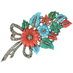 Mazer Floral Fruit Salad Spray Brooch