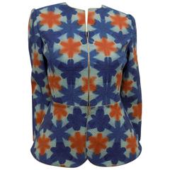 Mary McFadden Couture Tie-Dye Peplum jacket 