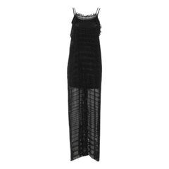Missoni Black Lurex Crochet Knit Maxi Dress M
