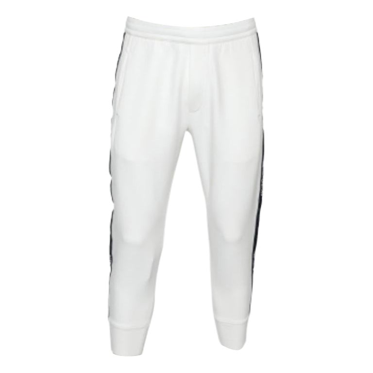 Emporio Armani White Cotone Maglia Logo Banda Dettaglio Joggers S.S. White