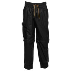Fendi Black Synthetic Convertible Zipped Cargo Trousers M