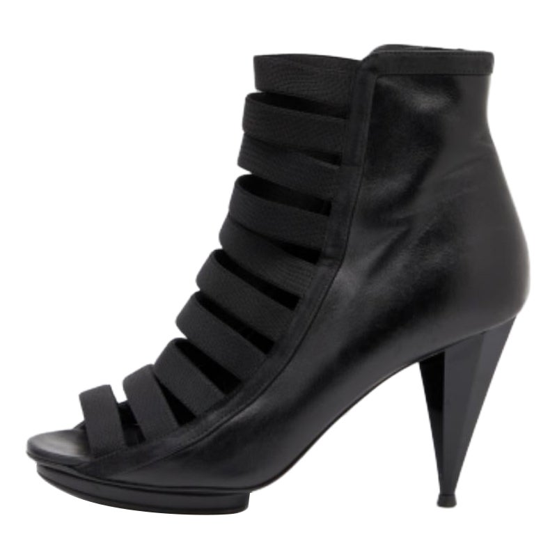 Gucci Botines gladiadores Isadora negros de elástico y piel talla 37