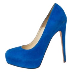 Brian Atwood Escarpins à plateforme Maniac bleu roi taille 38,5