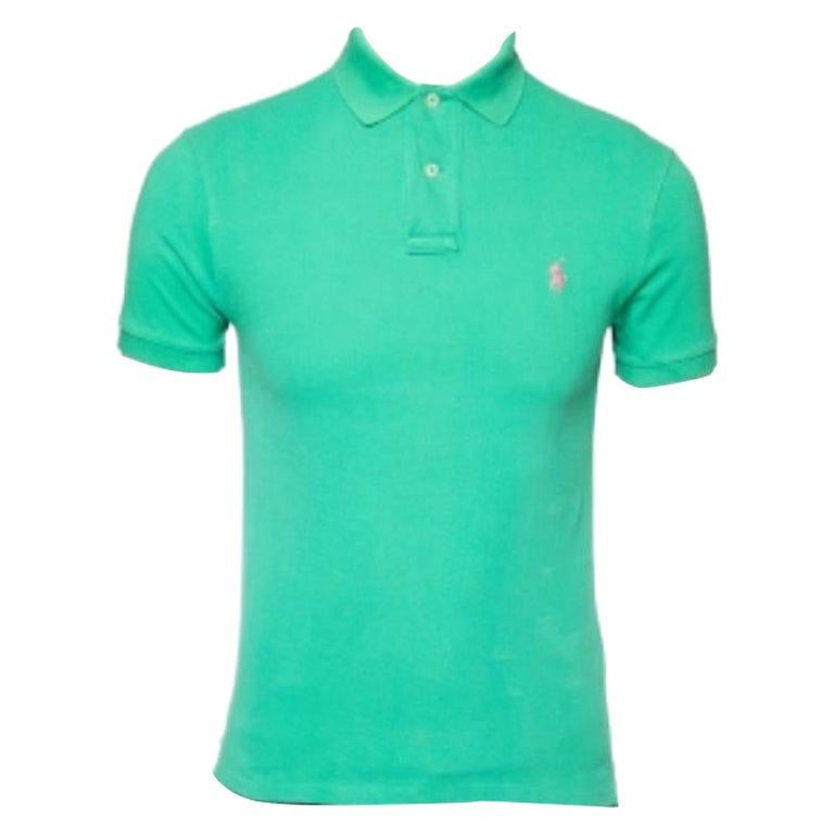 Polo Ralph Lauren Green Cotton Polo T-Shirt S For Sale
