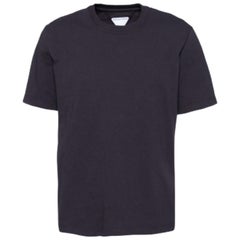 Bottega Veneta Maglia nera con logo ricamato e girocollo XL