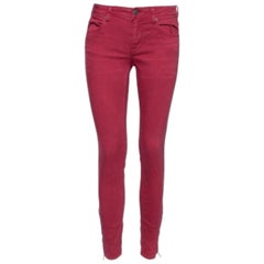 Jeans Burberry Brit bordeaux de taille moyenne S