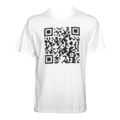 Vetements White Cotton Qr Code Printed Crew Neck T-Shirt M