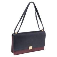 Celine Black/Red Leather Medium Case Bag