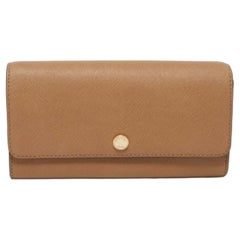 Michael Kors Portefeuille en cuir Saffiano beige