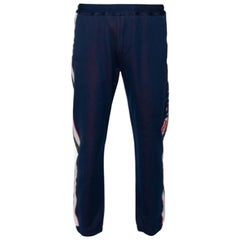 Fendi x Hey Reilly Blue Jersey Logo Tape Trimmed Trackpants L