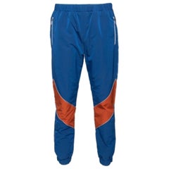 Gucci Pantaloni da corsa sintetici con pannelli blu e arancioni M. I.