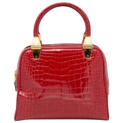 Tom Ford Fourre-tout en cuir de crocodile rouge