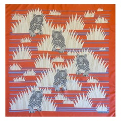 Hermès Silk Scarf “Tigres Dans Les Herbes” 1979