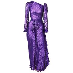 Yves Saint Laurent Chiffon Bias Cut Gown