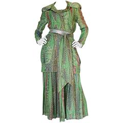 Documented 1973 Bill Gibb Metallic Lurex Three Piece Set 5