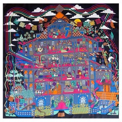 Hermès Silk Scarf "La Maison Des Carrés" 2014