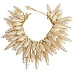 Francoise Montague Cotton Pearl Statement Necklace 6
