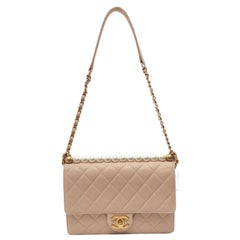 Chanel Classic Vertical Pearl Small Light Pink Flap Bag Gold Hardware
