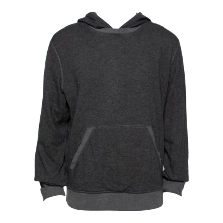 Boss By Hugo Boss Grey Wool Long Sleeve Hoodie XXL For Sale