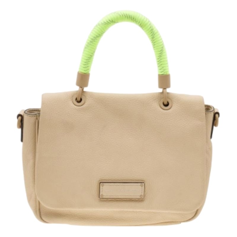 Marc by Marc Jacobs Cream/Neon Leather Novelty Too Hot to Handle Top Handle Bag For Sale
