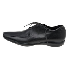 Prada Sport Black Leather Lace Up Derby Size 43.5
