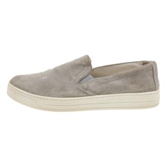 Prada Sport Grey Suede Slip On Sneakers Size 37
