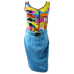 Vintage Iconic Suit Skirt "Andy Warhol" Louis Féraud Circa 1980