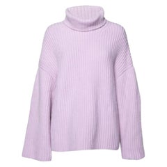 Nanushka Purple Wool Knit Turtle Neck Oversized Jumper S